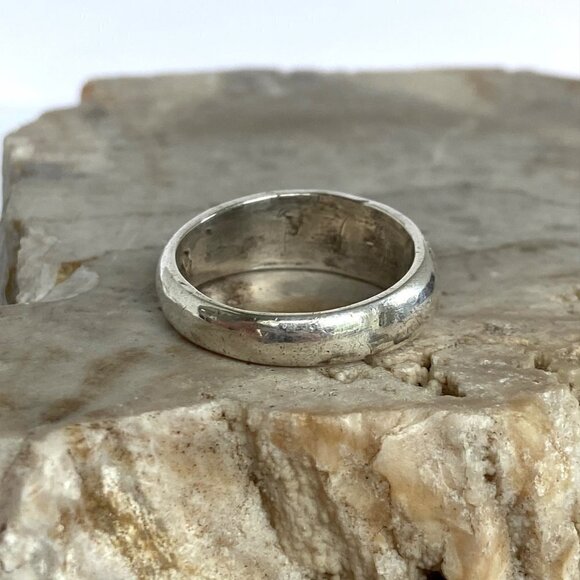 Sterling Silver 925 Oxidized Geometric Maze Pattern Dome Style Band Ring Sz 8.75 - Picture 8 of 16